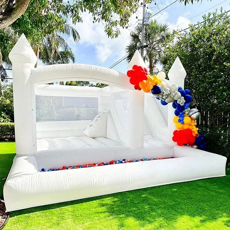 13/14.7ft Large Inflatable Castle Bounce House with Slide PVC Trampoline Birthday Party Wedding Event Rental Kids toy gift