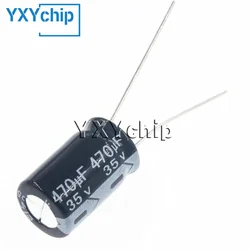 20pcs 470uF 35V 470MFD 35Volt 10*13mm Aluminum Electrolytic Capacitor Radial 470mf35v 470uf35v 35v470mf 35v470uf