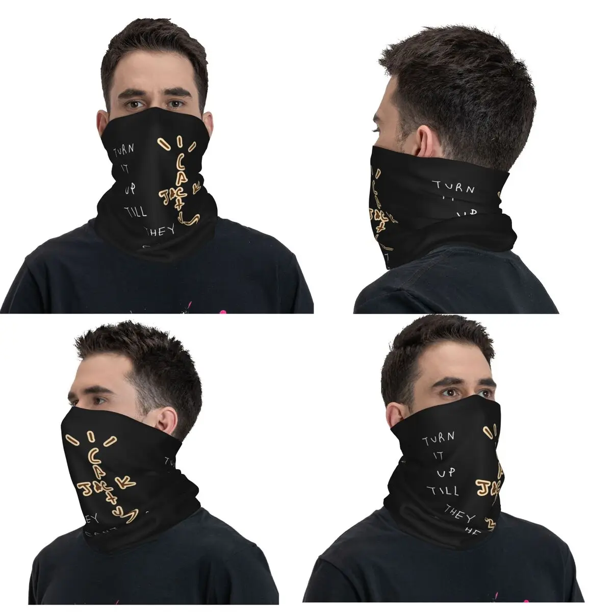 Cactus Jack Travis Scott X Mc Bandana Neck Gaiter Printed Face Scarf Multifunction Balaclava Riding Unisex Adult Breathable