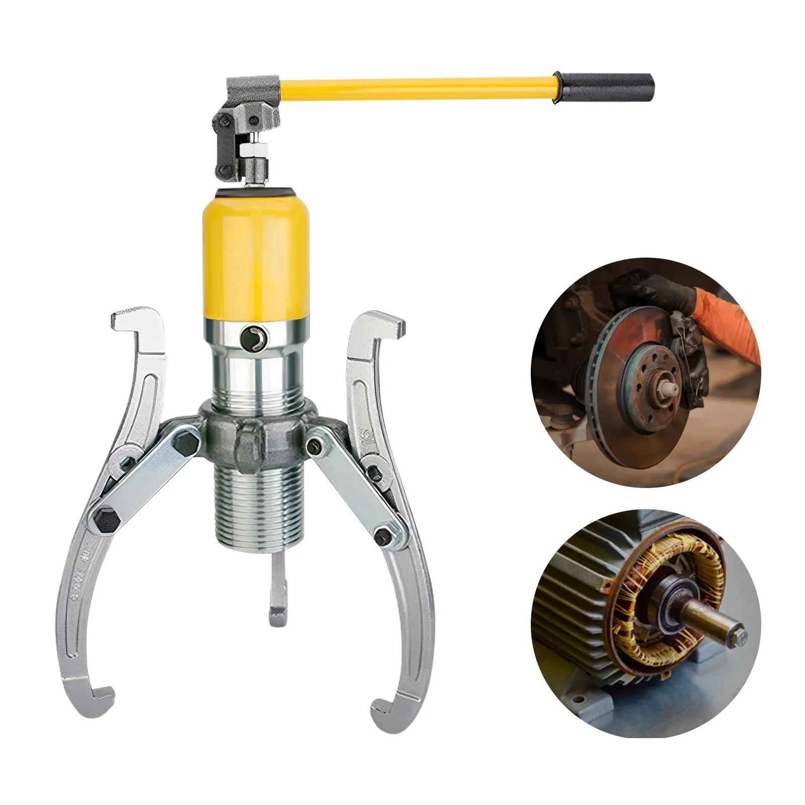 Picture 7: 20T Hydraulic Puller 40CR Steel Hydraulic Wheel Hub Puller 3 Claws 360° Rotatable Handle For Pulling Shafts, Flanges, Gears
