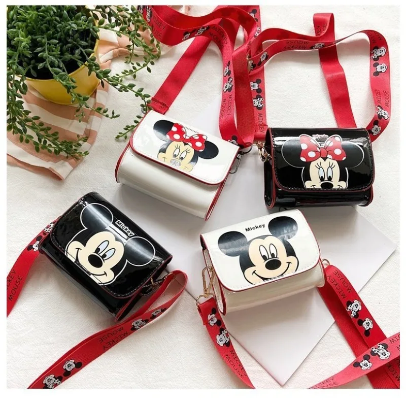 Disney Mickey Children\'s Bag Minnie New Shoulder Bag Cute Cartoon Crossbody Bag Trendy Mini Square Bag Fashion Coin Purse