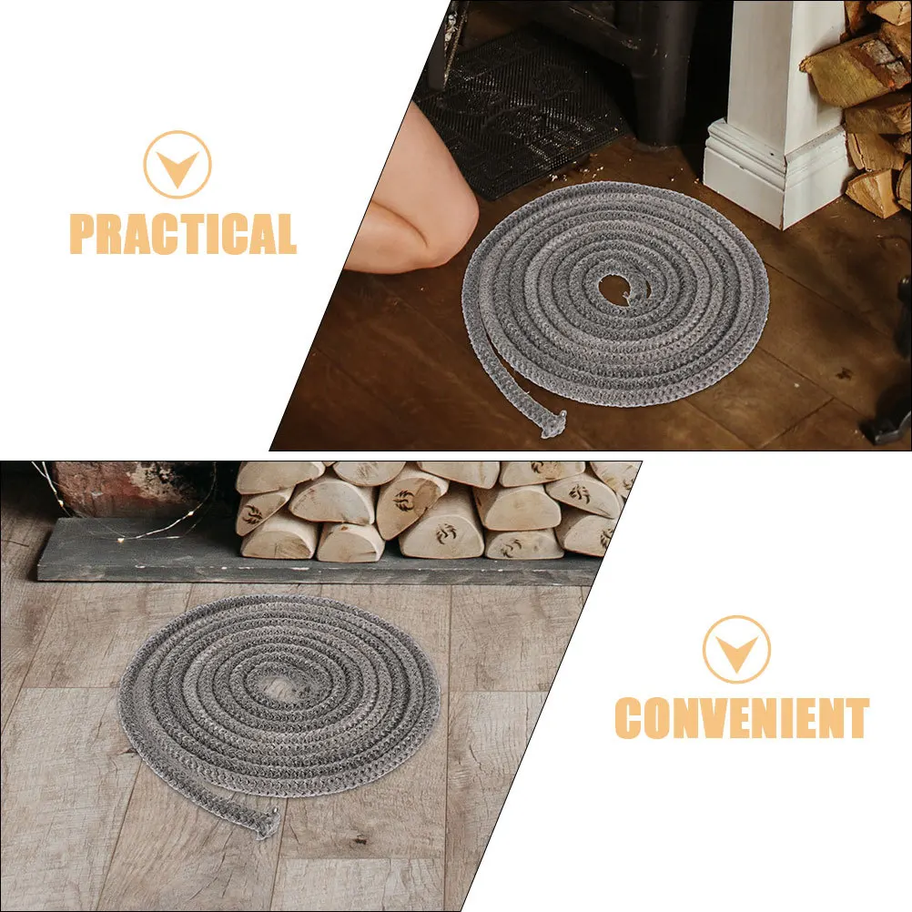 

Wood Stove Gasket Rope 10Ft Fiberglass Self-Adhesive High Temperature Resistant Door Seal Replacement for Wood Burning Stoves