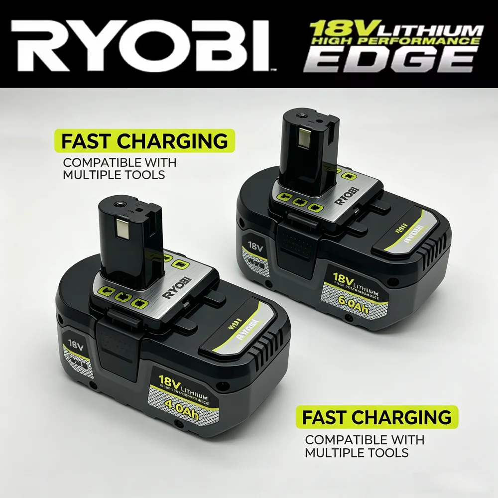 

Original RYOBI 18V ONE+ 8000mAh Li-ion Battery P108 P107 P104 RB18L50 RB18L20 Cordless Power Tools Battery Pack Rechargeable