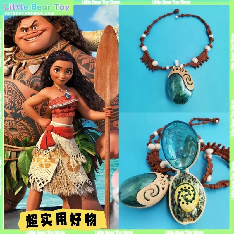 42cm disney moana 2 oceano aventura gancho de peixe faca figura brinquedo com luz cosplay maui arma oceano forma colar vestir-se presente
