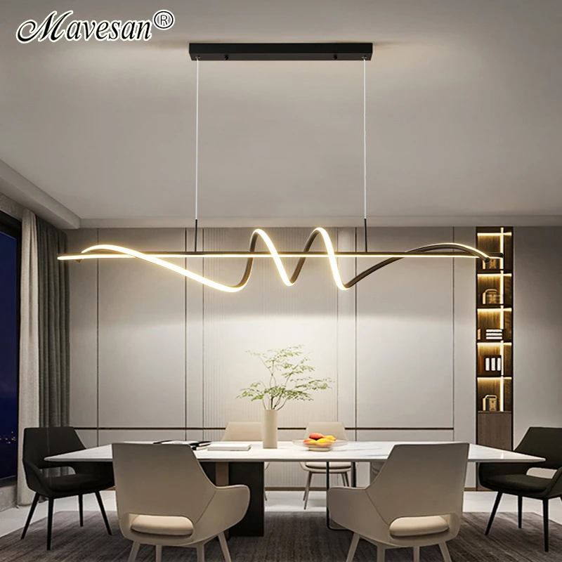 

New Modern Dining Pendant Light Minimalist Restaurant Cafe Bar Table Lamp Fashionable Study Office Meeting Room Lighting Fixture