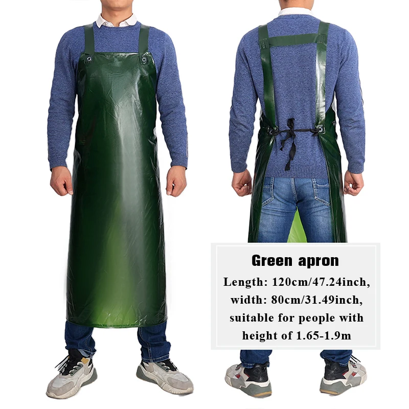 Cow Rib Wear-resistant Apron Oil Proof  Thickened Apron Acid Alkali Resistant Durable TPU Plastic Waterproof Apron