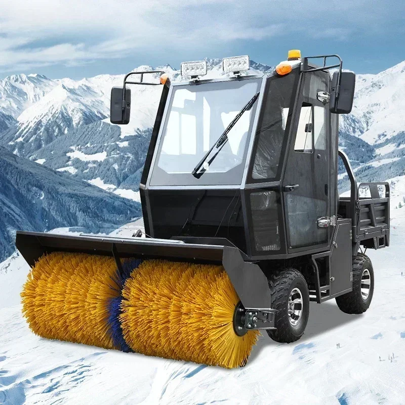 Snowplow Sweeper Machine Snow Cleaning And Maintenance In Winter Snow Remove Snow Plough Blower Machine