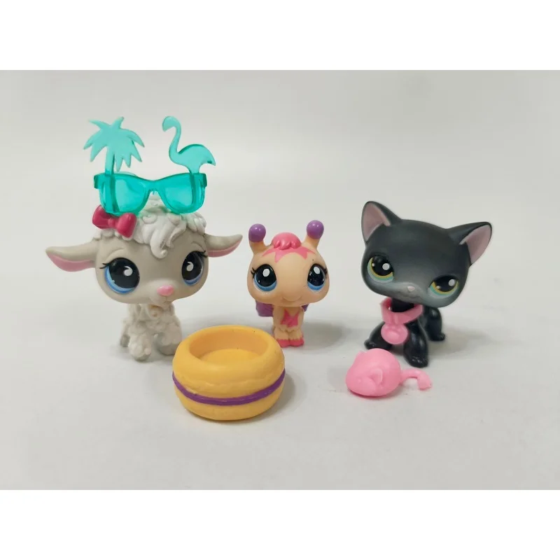 6pcs/lot LPS Figure pet shop Rat Cat Sheep W/Accessories Littlest Pet Shop toy #001