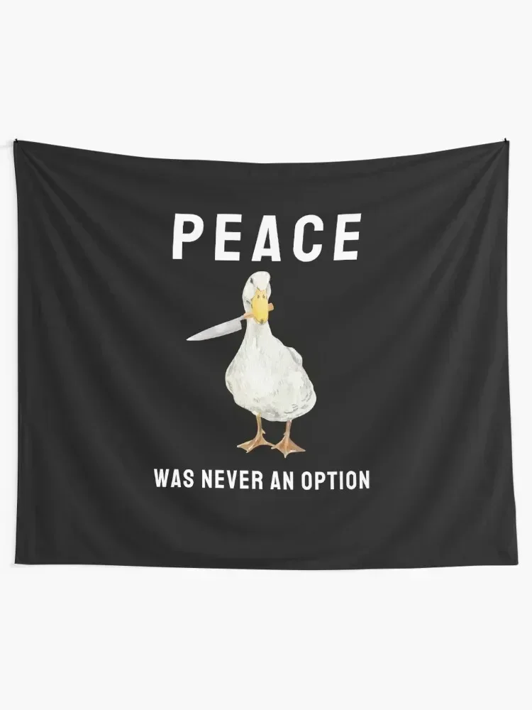 Duck with a knife Tapestry Decoration For Bedroom Aesthetic Home Decor Tapestry