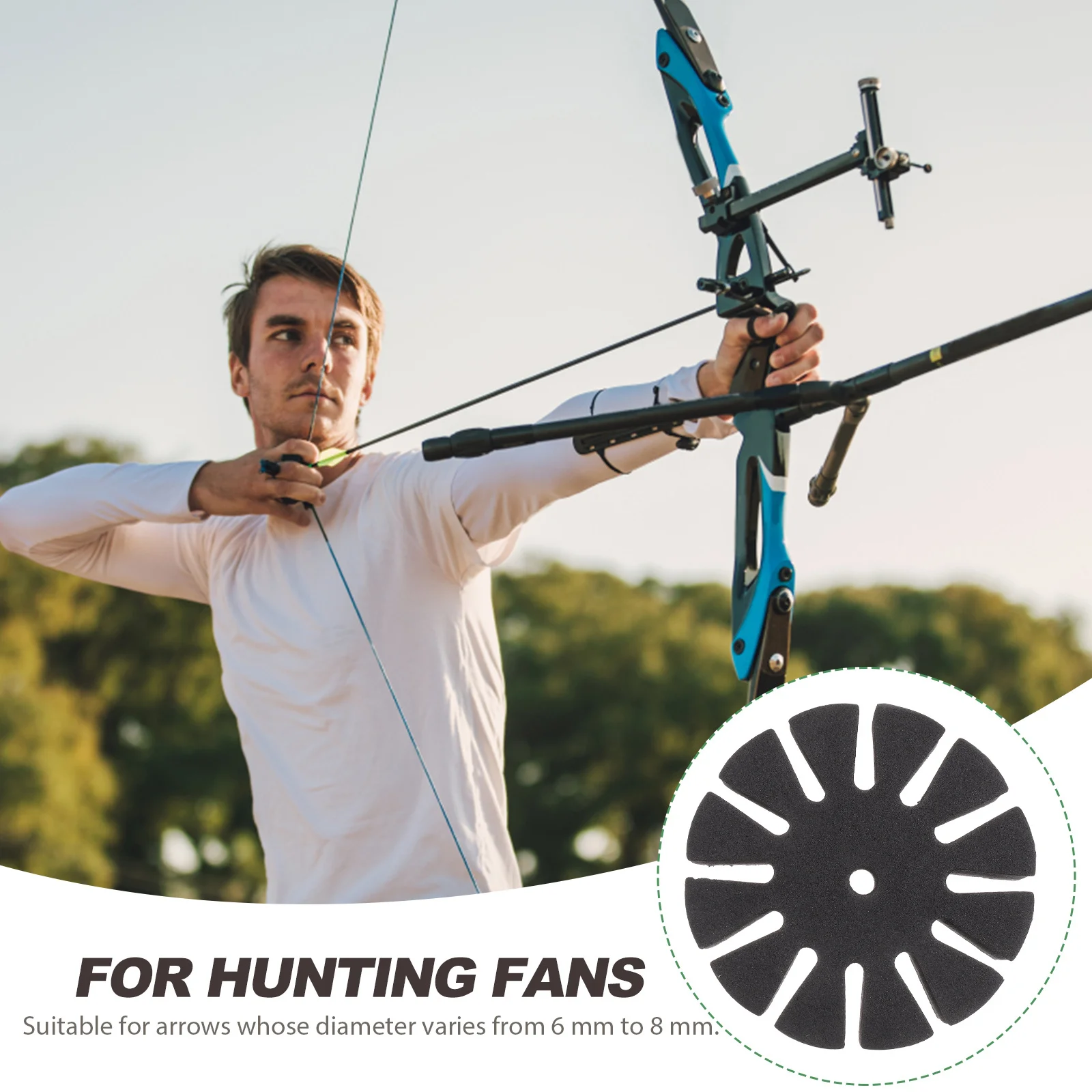 إيفا رف السهم المستديرة 1 قطعة حامل دائم خفيف الوزن حماية ريشة الرياضة الترفيه الرماية الصيد ملحق 6-8 مللي متر #6