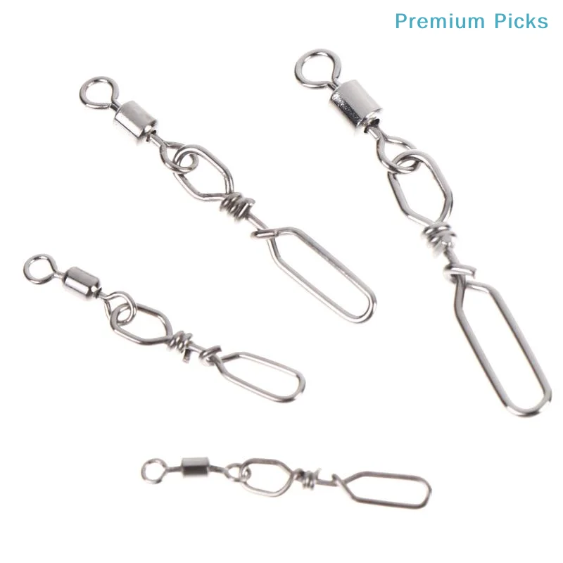 portable10Pcs Seamless Stainless Steel Quick Snap Speed Swivel Pass Guide Rings for Ice Fishing Freshwater Saltwater Use