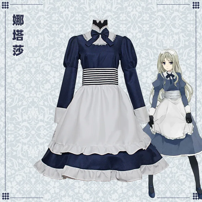 

Anime Axis Powers Hetalia Cosplay Costume Belarus Natalya Maid Outfit Cosplay Cute Lolita Style Halloween Maid Dresses