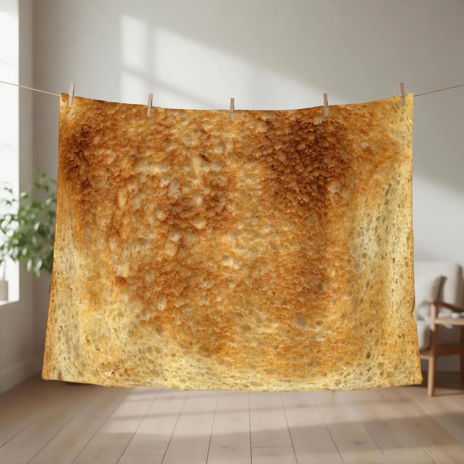 toast Throw Blanket Summer Beddings Cute Plaid Sofa Stuffeds Blankets