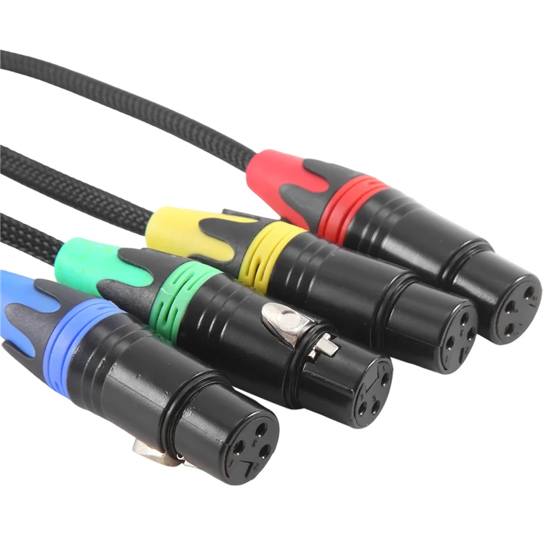 AC56-XLR 4-Channel 3-Pin Multi Network Stage And Studio Connection, XLR Male And Female Cable Stage Audio RJ45
