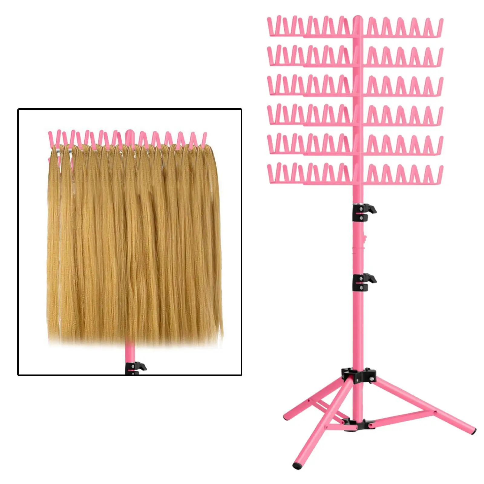 

Hair Braiding Tool Adjustable Braiding Stand Wig Styling Accessory