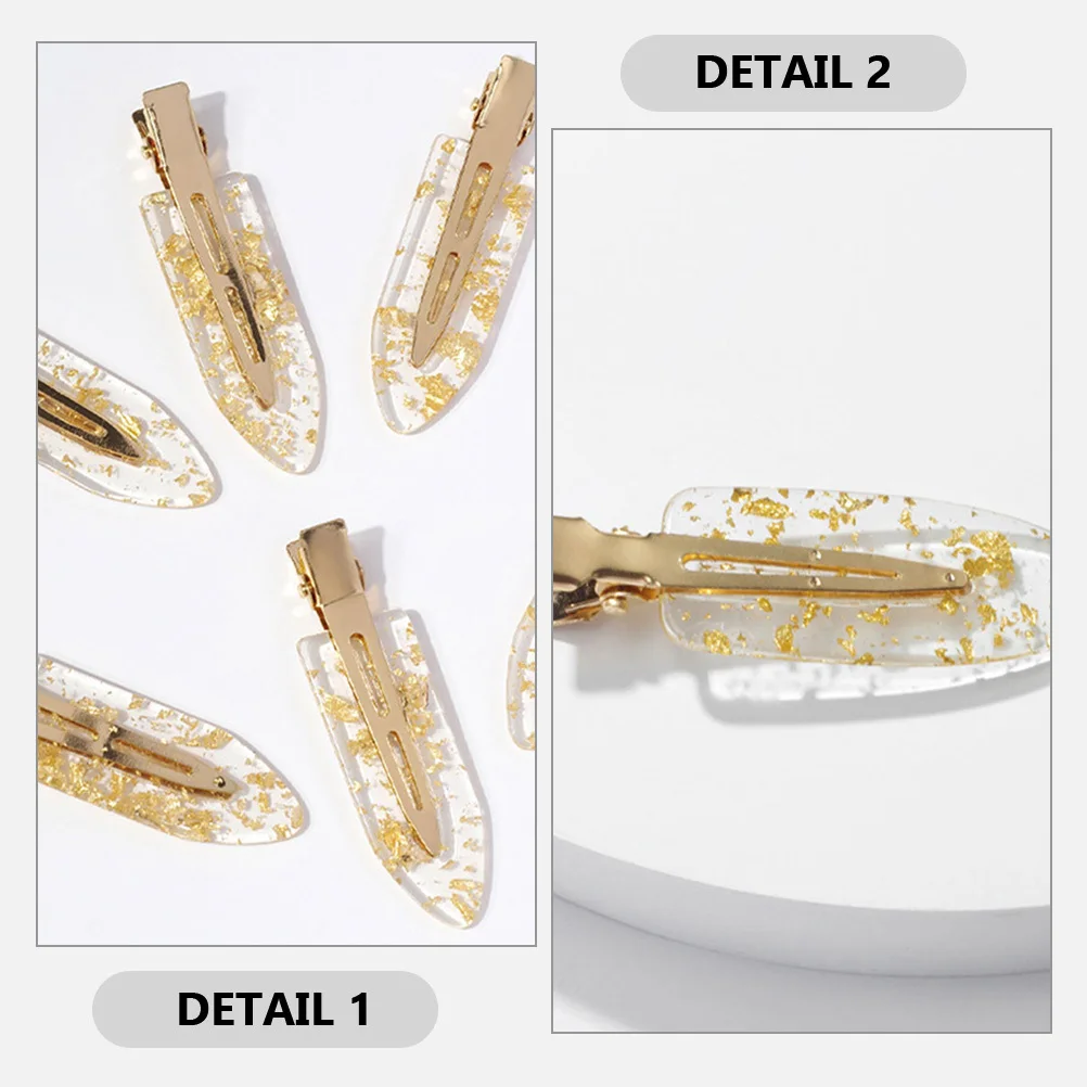 

10Pcs Hair Clips for Women No Crease Glitter Barrettes Lightweight Styling Clips for Makeup and Daily Hair Arrangement