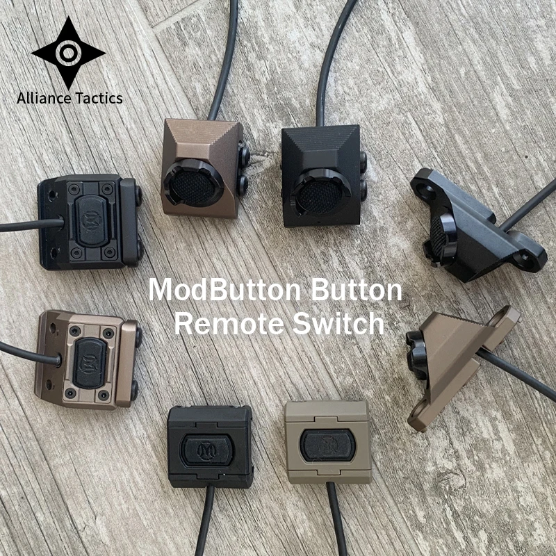 

Tactical UNIT ModButton Hot Button Pressure Remote Switch Mlok Keymod 20mm Rail For Surefir M300 M600 DBAL-A2 PEQ15 2.5 SF PLUG