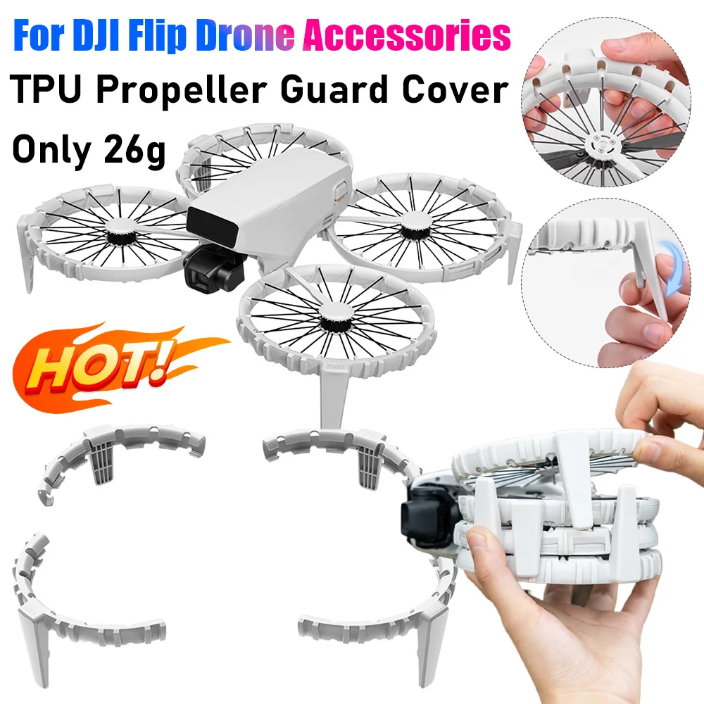 

TPU Propeller Guard Cover For DJI Flip Lightweight Protective Case Anti-Collision Ring Floating Bumper Protector Drone Accessory