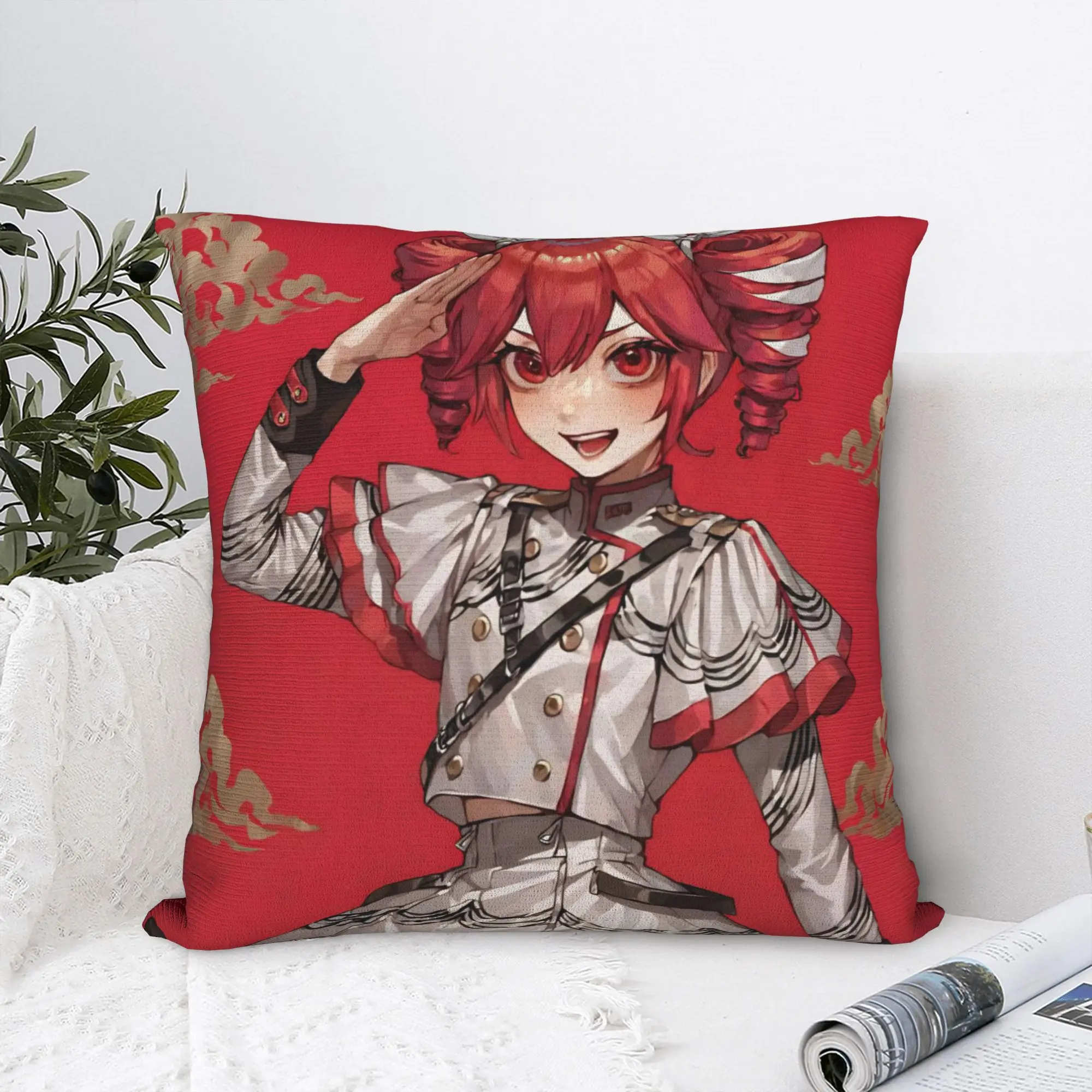 Kasane Teto Pillowcase Polyester Cushion Cover Decoration Anime Vtuber Pillow Case Cover Home Zipper 18'