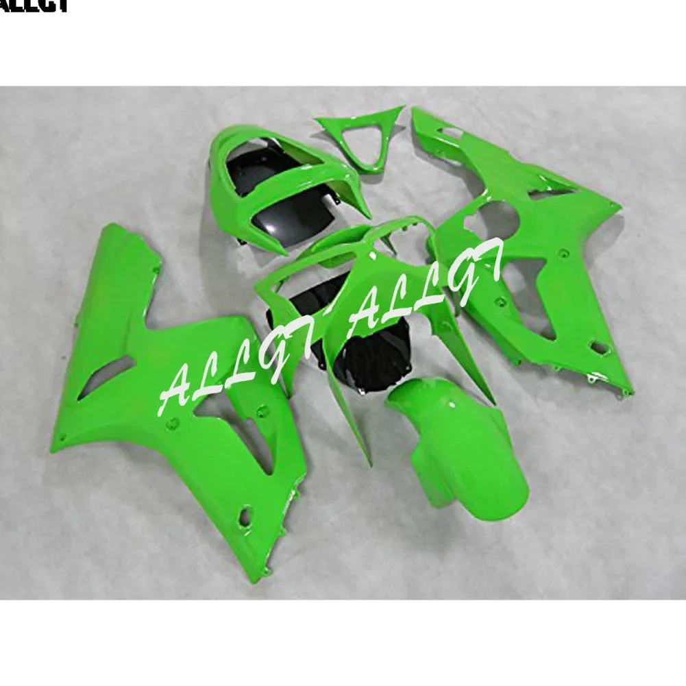 ABS Injection Mold Black Fairing Kits For Kawasaki Ninja ZX-6R ZX6R 636 2003 2004 Green & Glossy Black