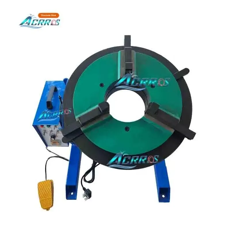 Automatic 170mm Hole Turntable Welding Positioner With 100KG-300KG Capacity 220V-110V New Condition 220V-110V Mig Welding Mode