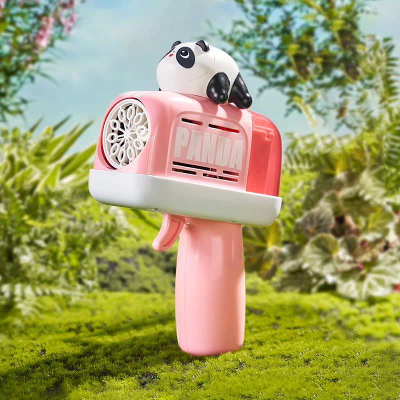 Elektryczny Pistolet do Baniek Mydlanych Automatyczny Kawaii Zwierzę Panda Królik Wytwornica Baniek Mydlanych Zabawki na Zewnątrz Prezent dla Dzieci
