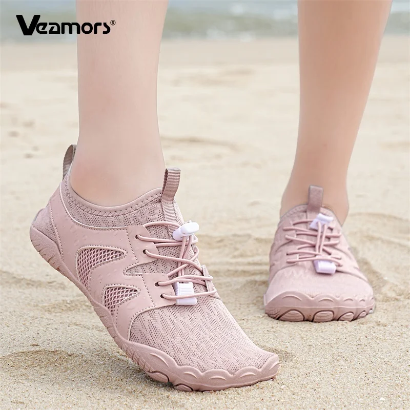 速乾性ビーチシューズメンズサマーウォータースポーツシューズ軽量通気性アクアシューズ女性用アウトドアウェーディングスニーカー滑り止め