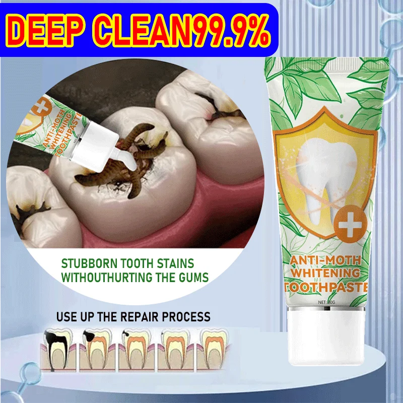 Creme dental clareador poderoso, Reparação de cárie dentária, Remoção de mancha dentária, Dentes Freshens Respiração