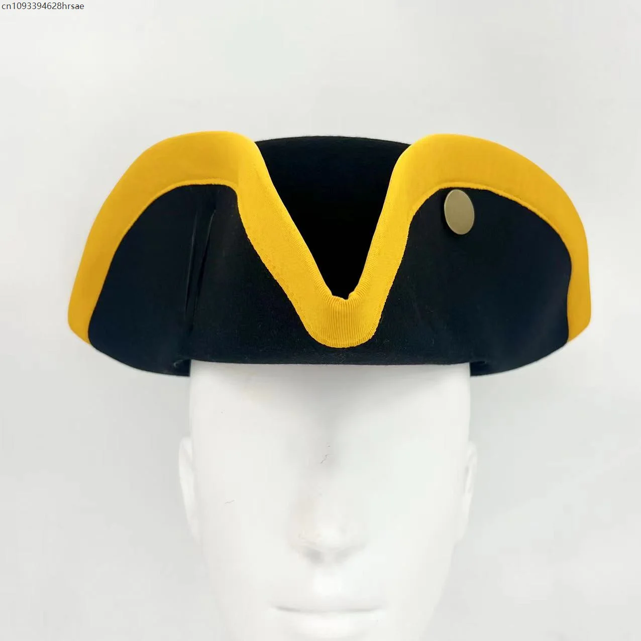 The 18th Century Britain Tricorn Hat Simple History Peter the Great Cap Retro Adult Prop Party Hat Holiday Birthday Gifts 5