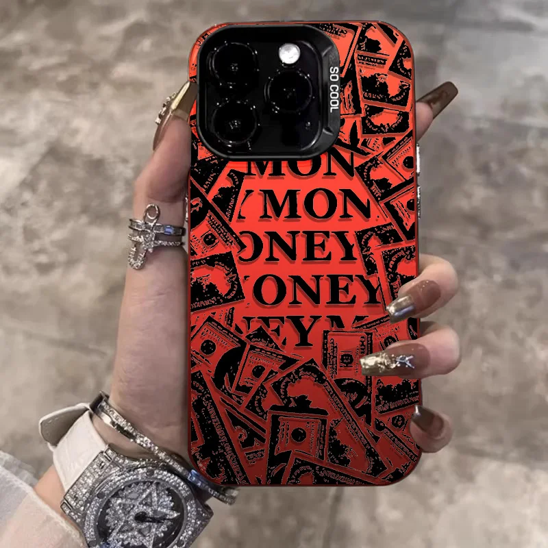 New fashion Doodle Drawing Phone Case For iPhone 14 15 Plus 11 12 13 ProMax X XR XS Max iPhone7/8Plus Laser Plated Silicone Cove