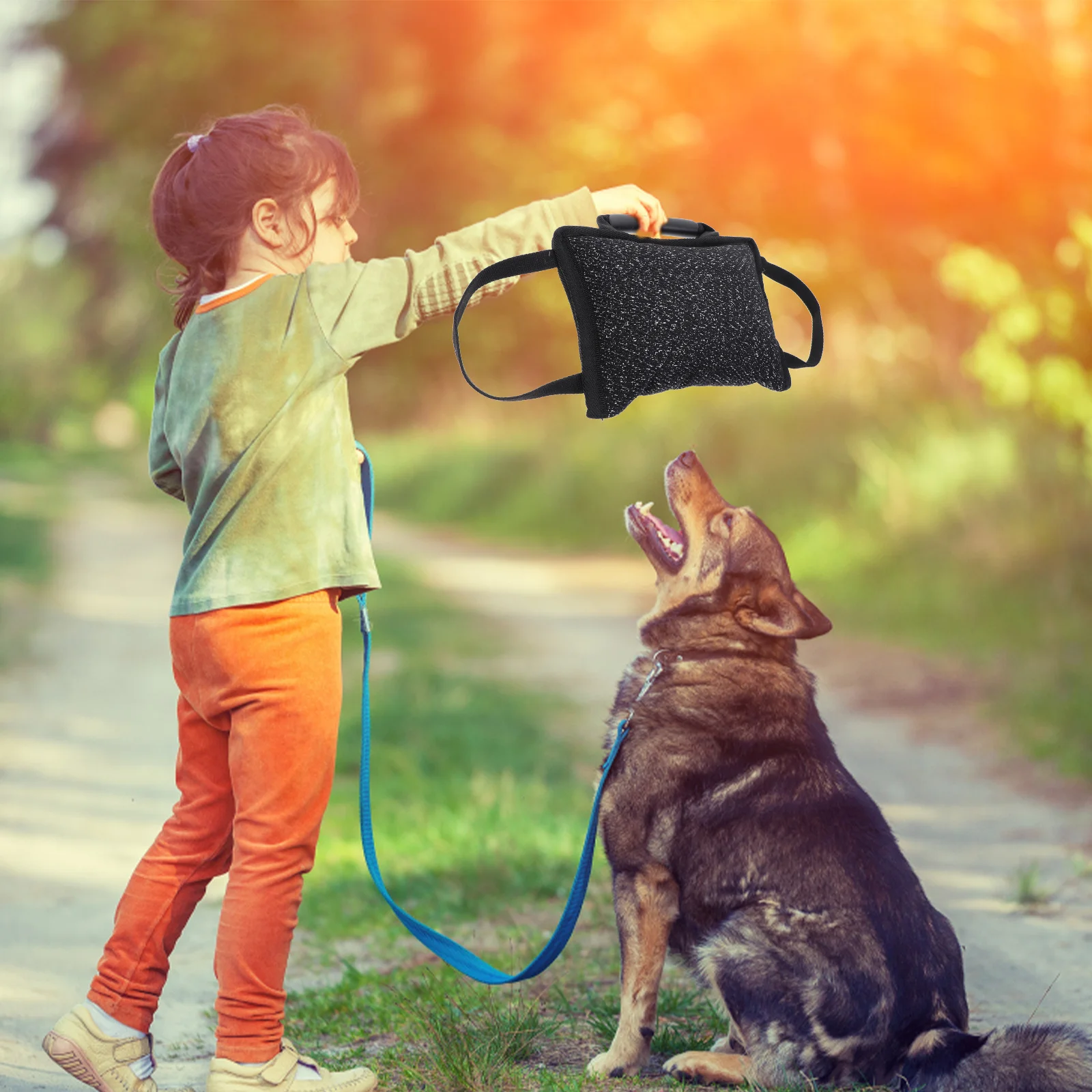 

3 Handles Heavy Duty Bite Tug Premium Jute Dog Training Pillow for Young and Older Dogs Interactive Exercise Dog Bite Tug