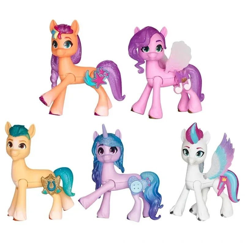 

Cartoon My Little Pony Action Figure Sunny Starscout Hitch Trailblazer Izzy Moonbow Zipp Storm Pipp Petals Kids Birthday Gifts