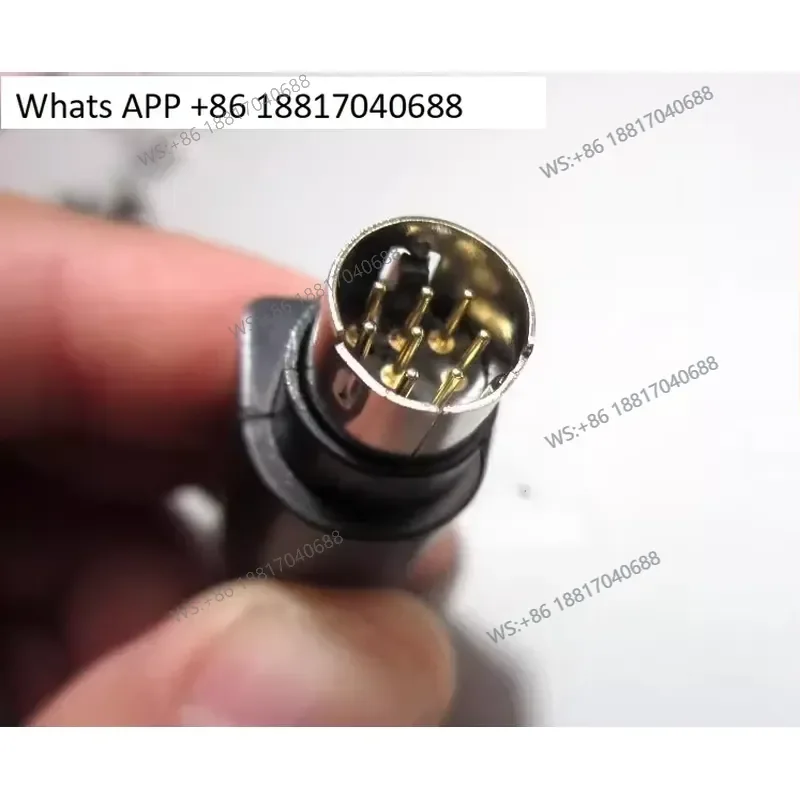 1PC for MD8 MD6 MD5 MD4 miniDIN round core assembled male PLC connector copper needle gold-plated