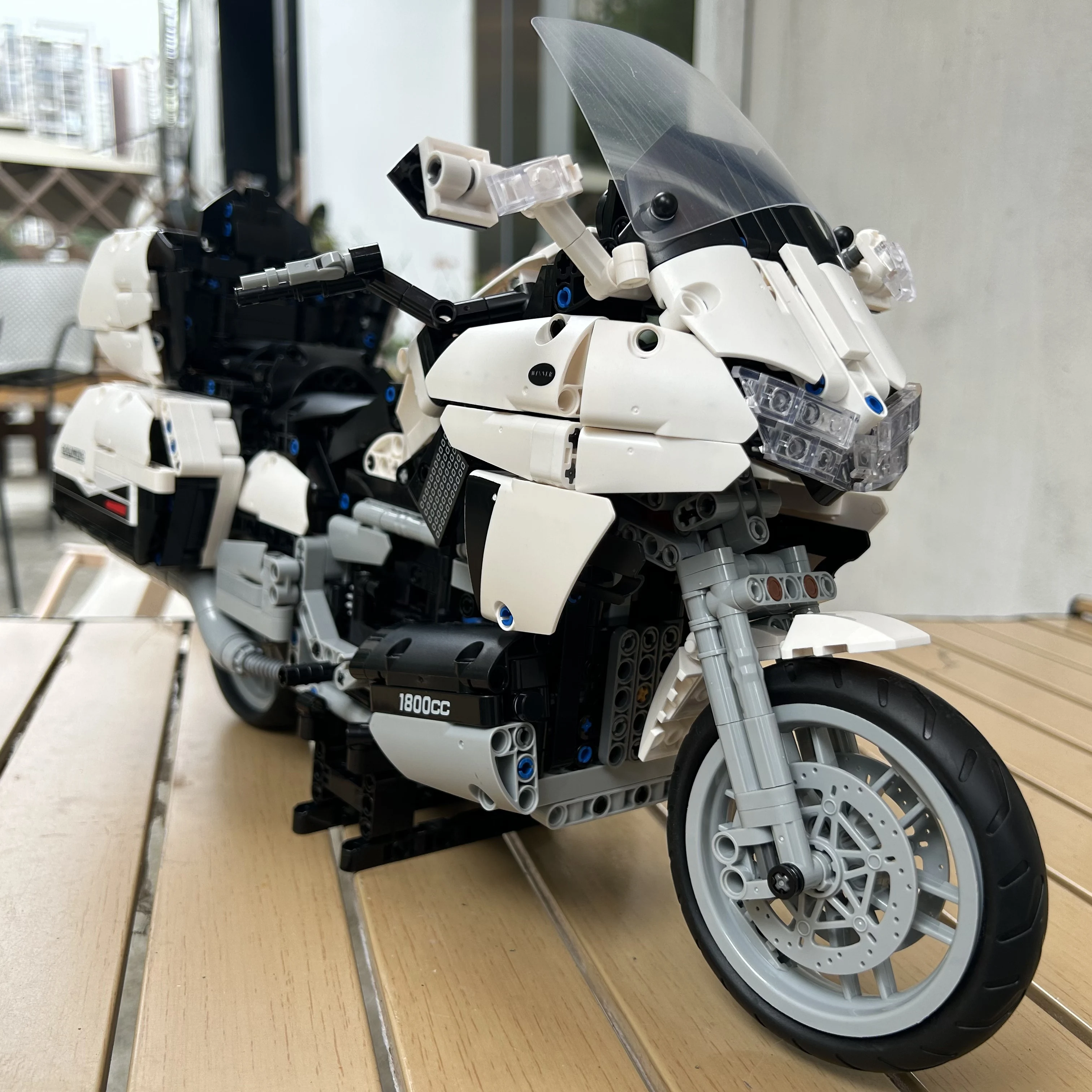 Gold Touring Motorrad Modell Bausteine MOC Technische Racing Auto 1:6 Motorrad Ziegel High-tech-Sets Spielzeug Für Kinder geschenke