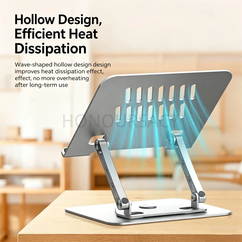 360° rotating ergonomic notebook tablet holder height adjustable heat dissipation bracket portable alloy support for daily work