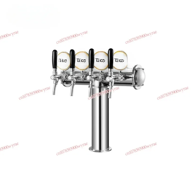 Draft Beer Tower (Polished)  Tower Stainless Steel 4 Tap Tower 85mm Beer Dispensing Equipment