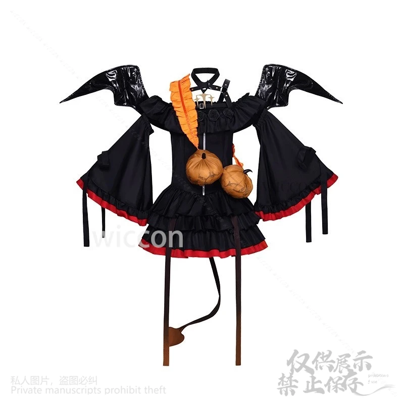 VTuber تيتو تأثيري أنيمي لعبة مشروع Sekai فستان مُصمم حسب الطلب أحمر أسود لوليتا الشيطان كوس الباروكات لجميع القديسين عيد الميلاد مخصص