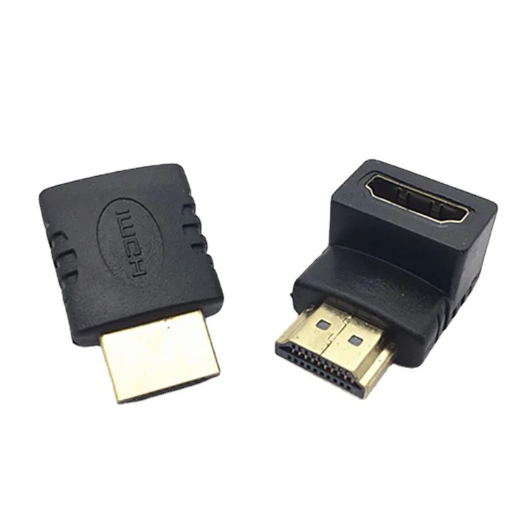 20PCS HDMI 90 degree right angle elbow 90 degree bend HDMI head male to female connector adapter extension terminal head