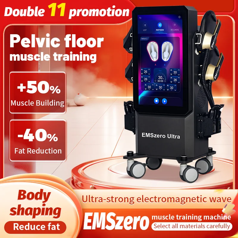 EMSzero UItra Body Sculpting Machine Shaping 6500W 200hz EMS Radio Frequency Muscle Stimulator Device