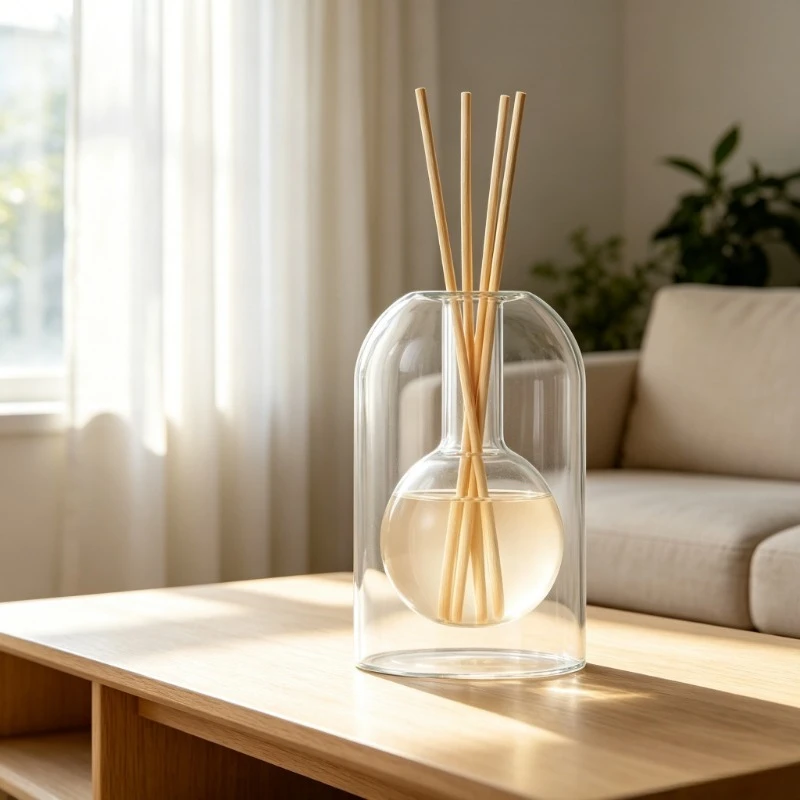 200ml Perfume Bottle Interior Decorative Ornaments Hollow Glass Reed Diffuser Bottle Minimalist Home Fragrance Container