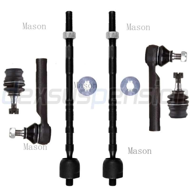 

R+ 6x For 2002-2003 Subaru Impreza Front Lower Ball Joints Steering Tie Rod End Kit