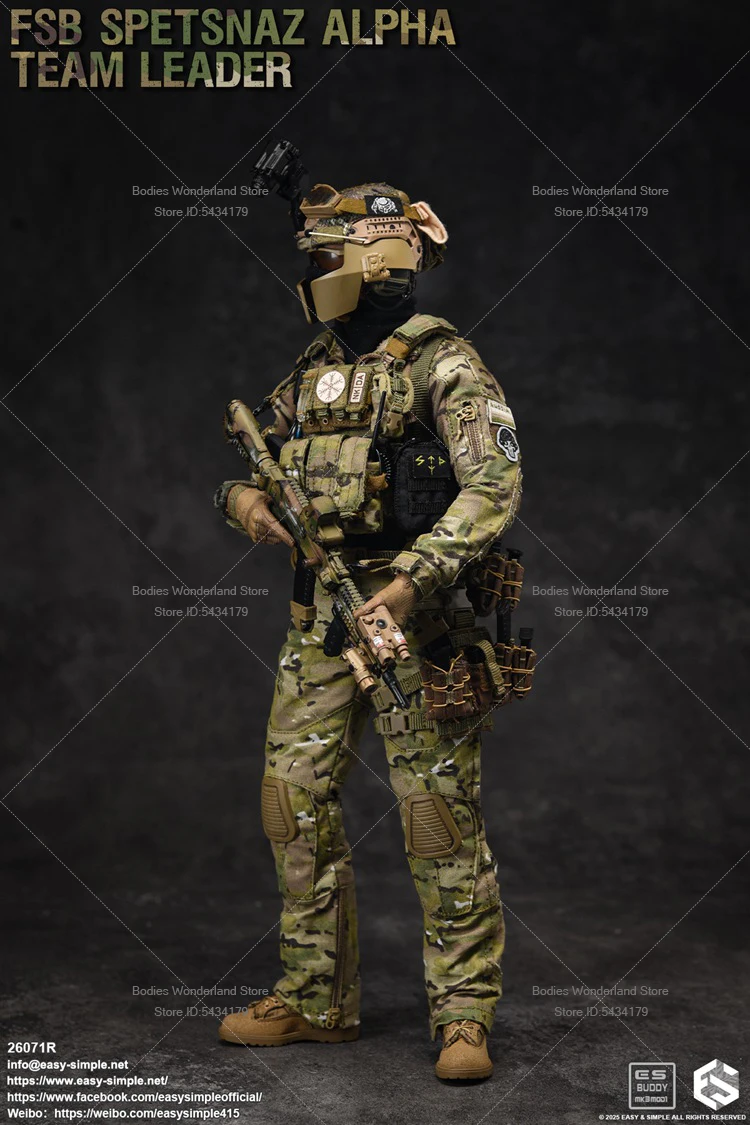 Em estoque esay & simples es 26071r 1/6 escala soldado masculino fsb federação russa forças especiais 12 Polegada figura de ação boneca coleção