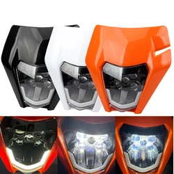 Motocross Fairing Motorcycle Headlight Plate LED Headlamp for KTM EXC XC SX SXF MX 125-500 2018-2023 Supermoto Dirt Bike Enduro