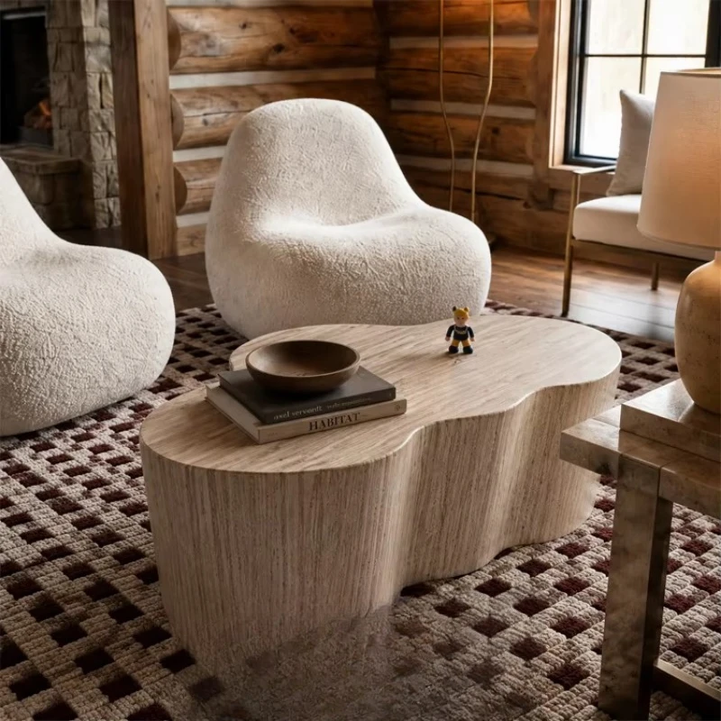 New products, unique irregular cloud-shaped wooden art furniture, designer furniture, retailer coffee tables
