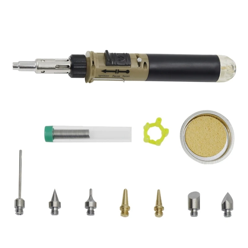 Y1UB Professional Soldering Iron Set,Butanes Soldering Iron, Cordless and Portable with Adjustable Soldering Temperature