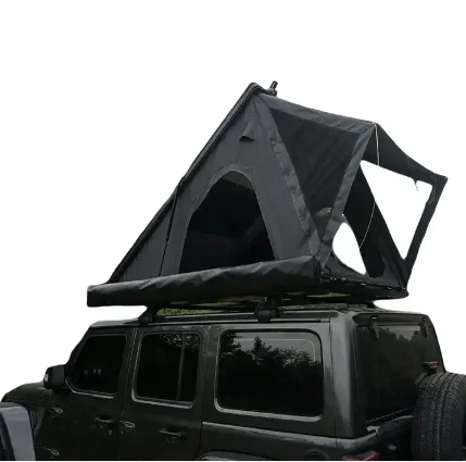 Camping de aluminio para 2 personas, senderismo al aire libre, techo, tienda de campaña para coche, concha triangular, carcasa dura, tienda de techo superior
