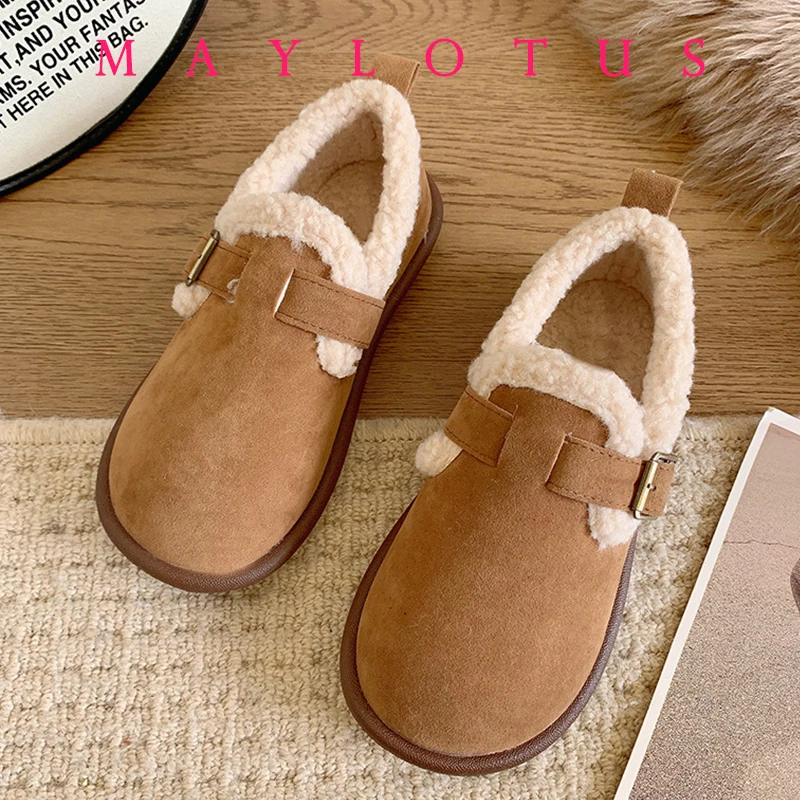 Autunno Inverno Scarpe da donna Scarpe basse casual Mocassini da donna Mocassini morbidi Moda Comfort Caldo peluche Slip on Scarpe di cotone