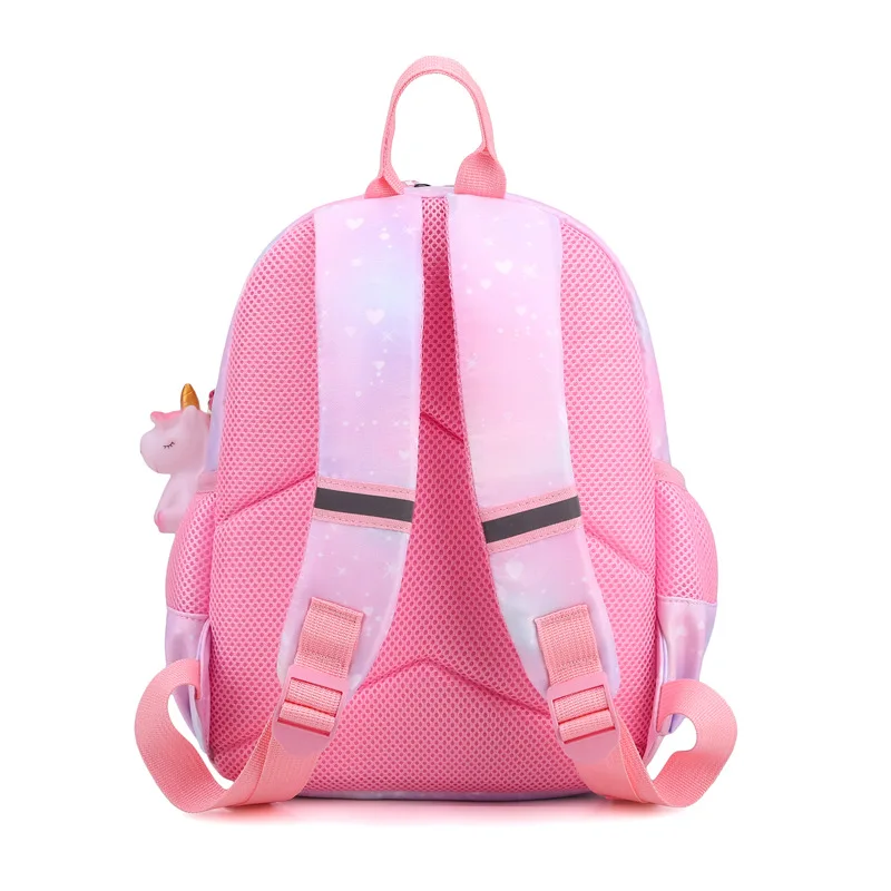 Bolsa escolar unicórnio para crianças, Mochila infantil para bebês, mochila pequena, rosa