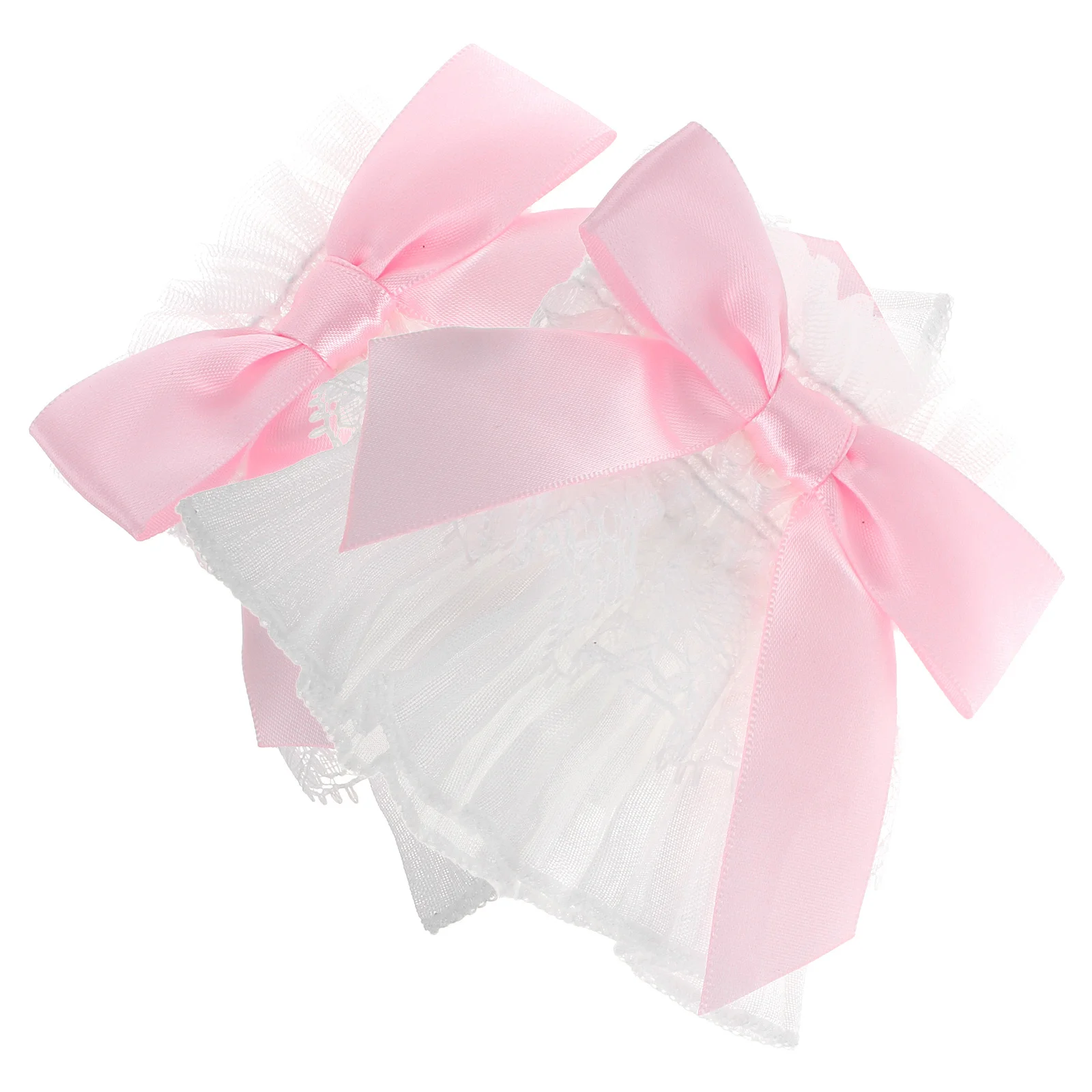 

1 Pair Lace Bow Ruffled Wrist Cuffs For Women Detachable Fake Sleeve Puff Dress Accessories Nail Art Photography Props Elastic