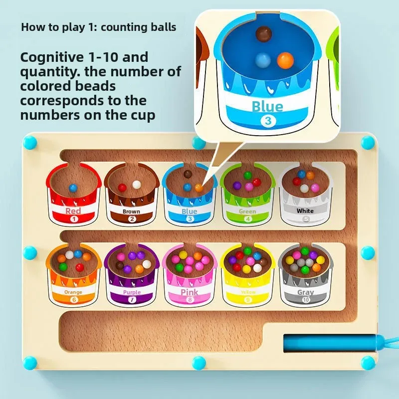 لعبة المتاهة ذات الأرقام المغناطيسية لعبة تطوير الذكاء التعليمي للأطفال لعبة ألغاز للتدريب على التفكير المنطقي